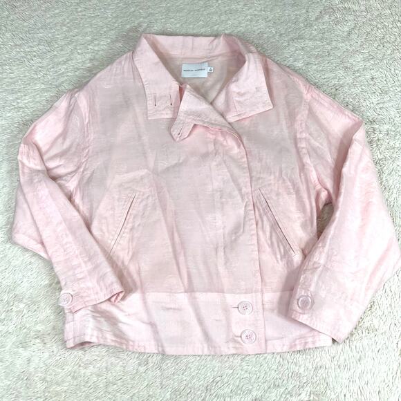 Rebecca Minkoff Zahara Double-Breasted Button Moto Jacket Pink Women's Small - Picture 2 of 12